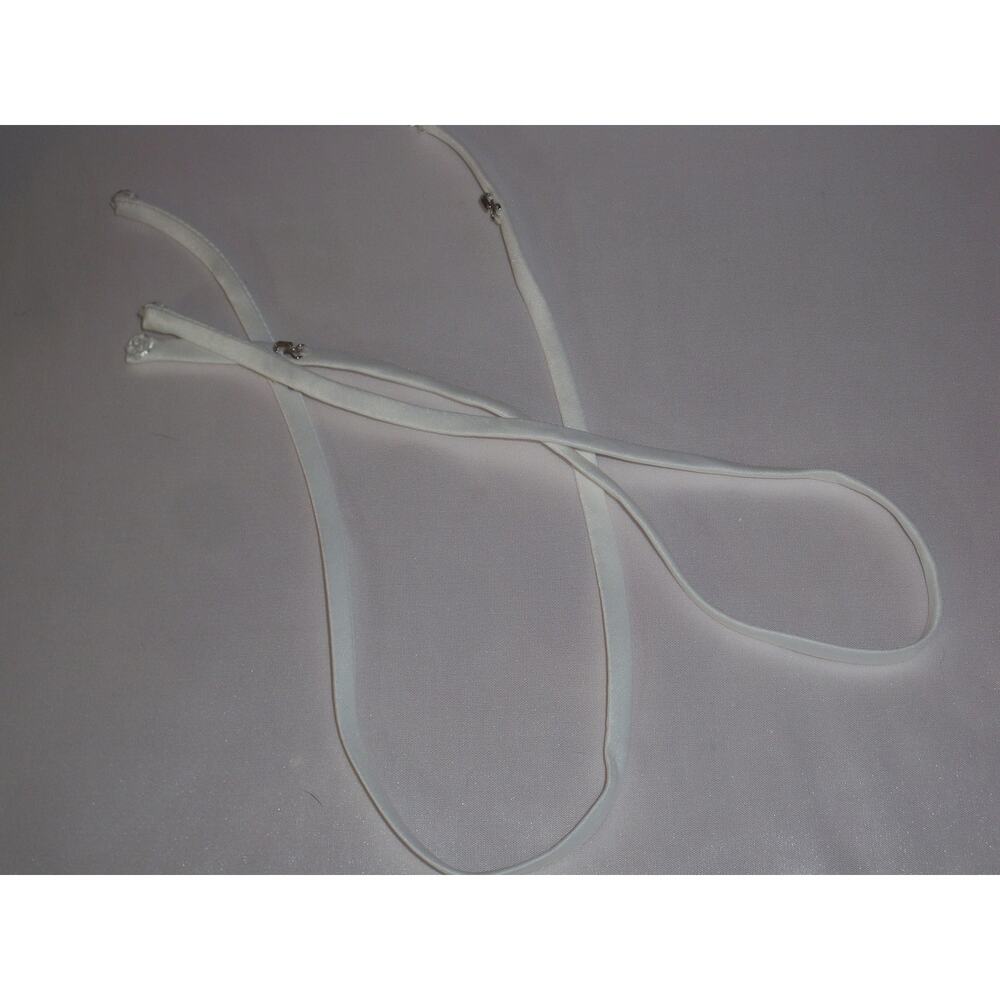 Off white Satin spaghetti straps wedding bridal prom dress satin shoulder straps